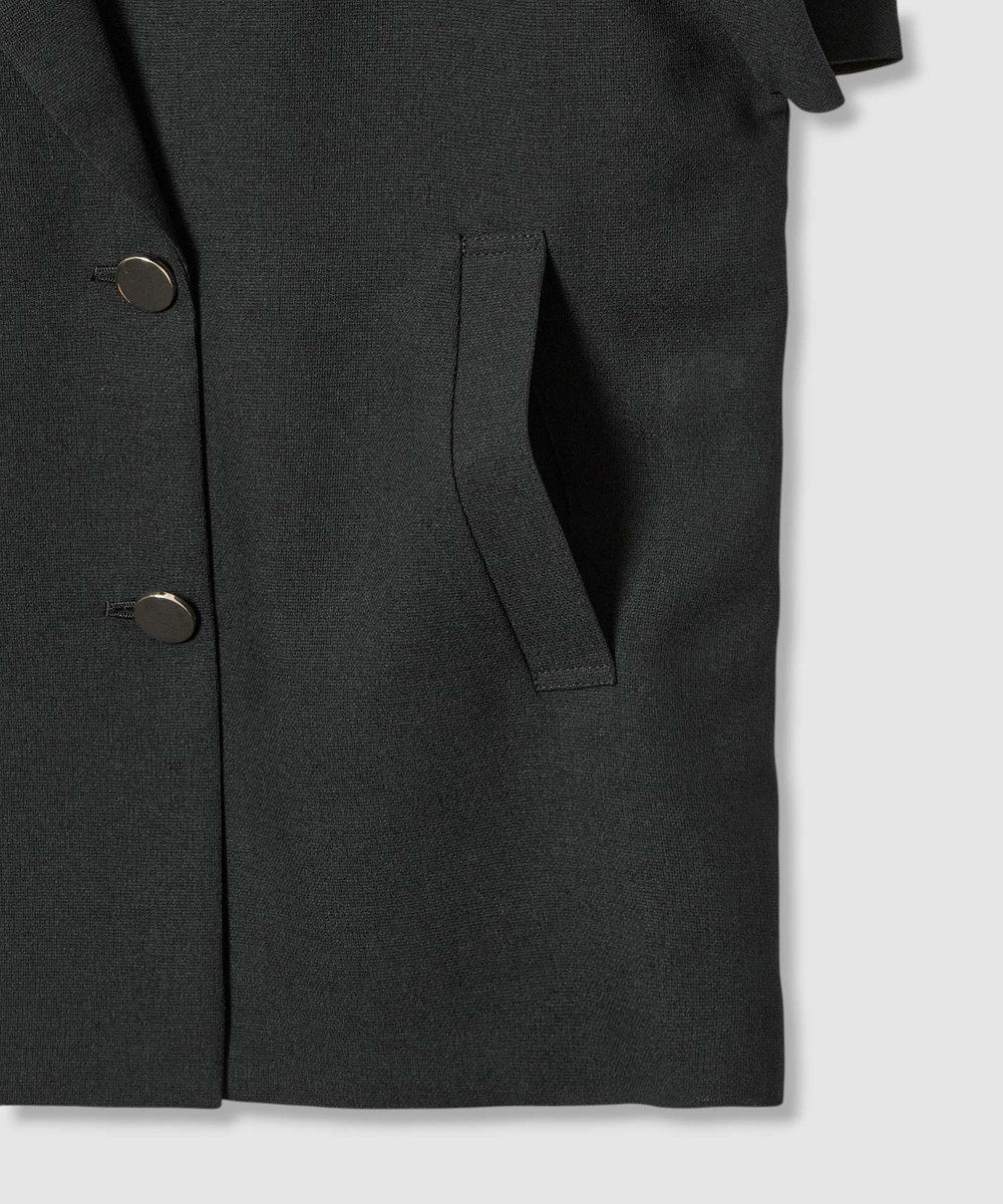allureville スラブメッシュフレンチスリーブジャケット ネイビー (65)