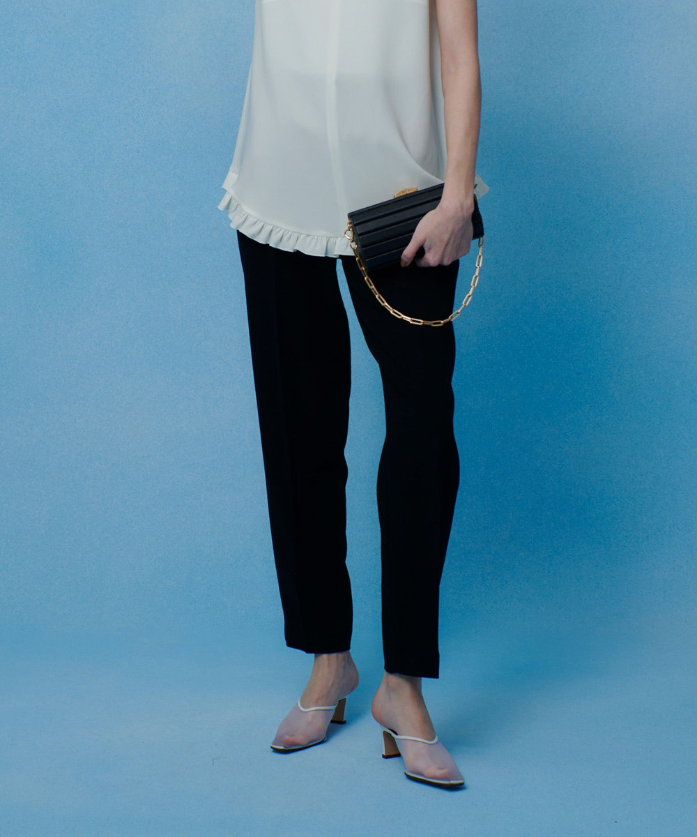 LOULOU WILLOUGHBY ハイバックテーパードパンツ ブラック (95)