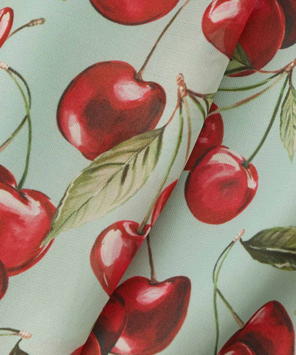 LOULOU WILLOUGHBY 【LOULOU WILLOUGHBY】LISAチェリープリントオフショルブラウス サックス (63)