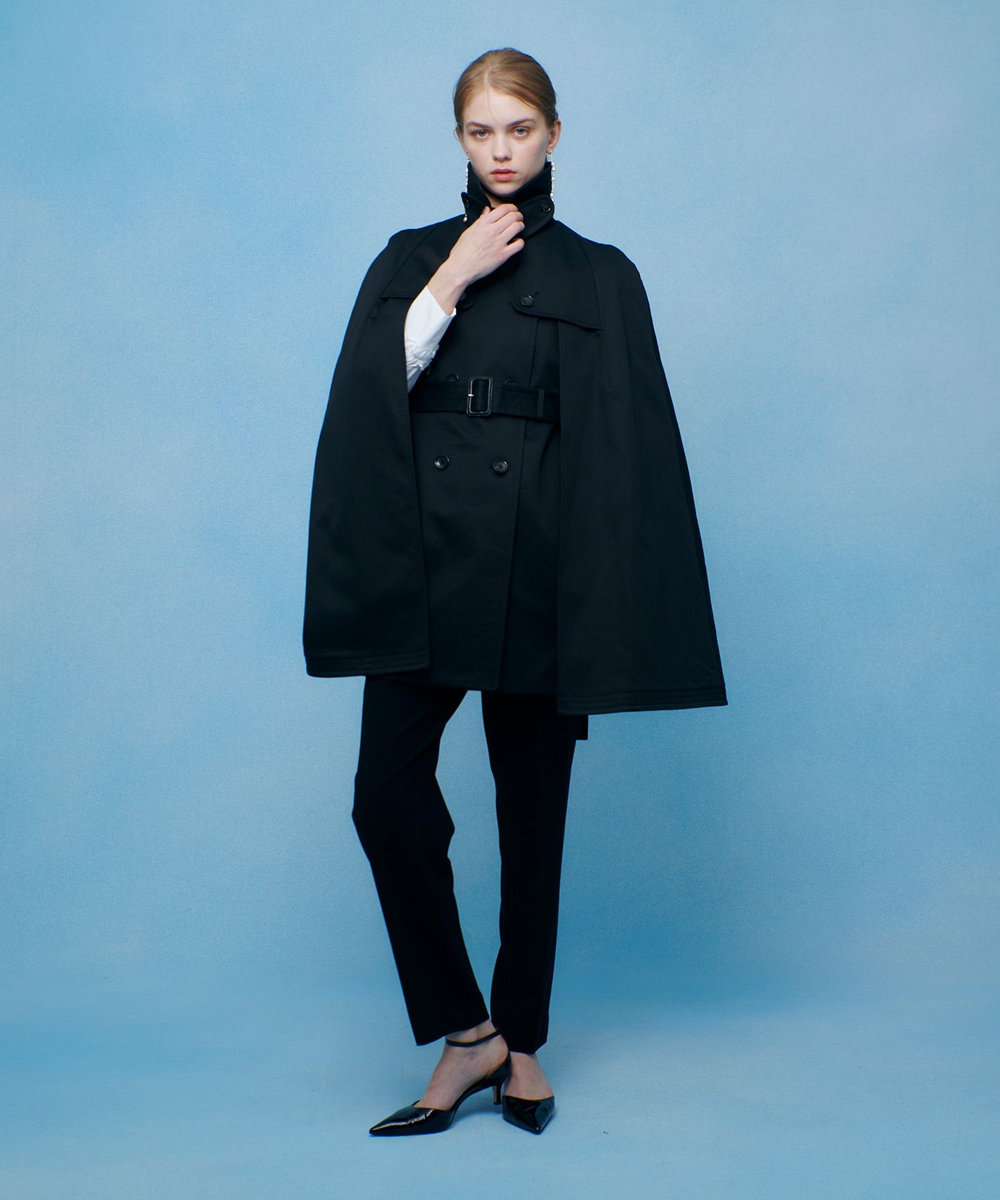 LOULOU WILLOUGHBY ハイバックテーパードパンツ ブラック (95)