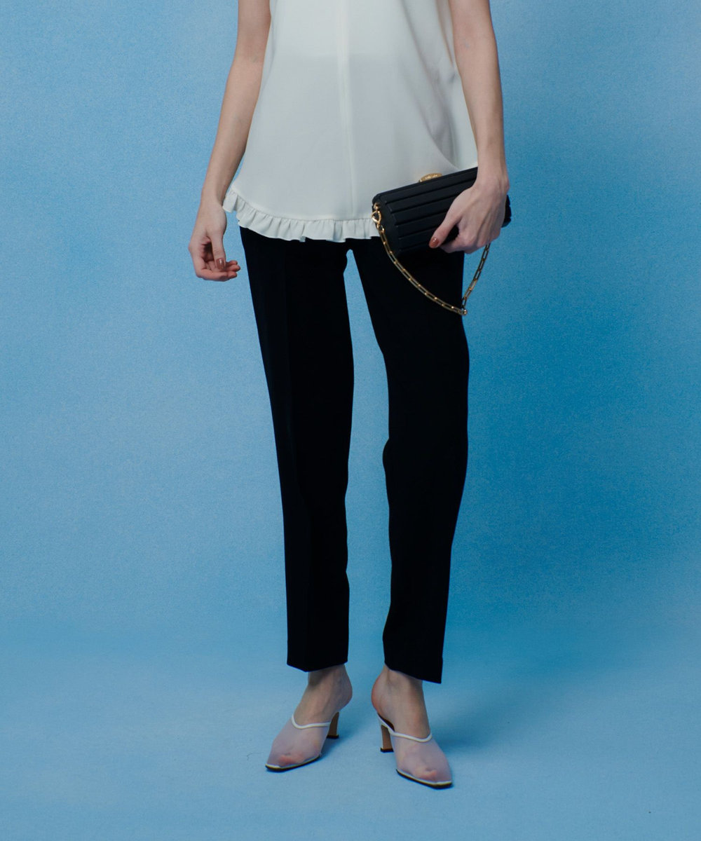 LOULOU WILLOUGHBY ハイバックテーパードパンツ ブラック (95)