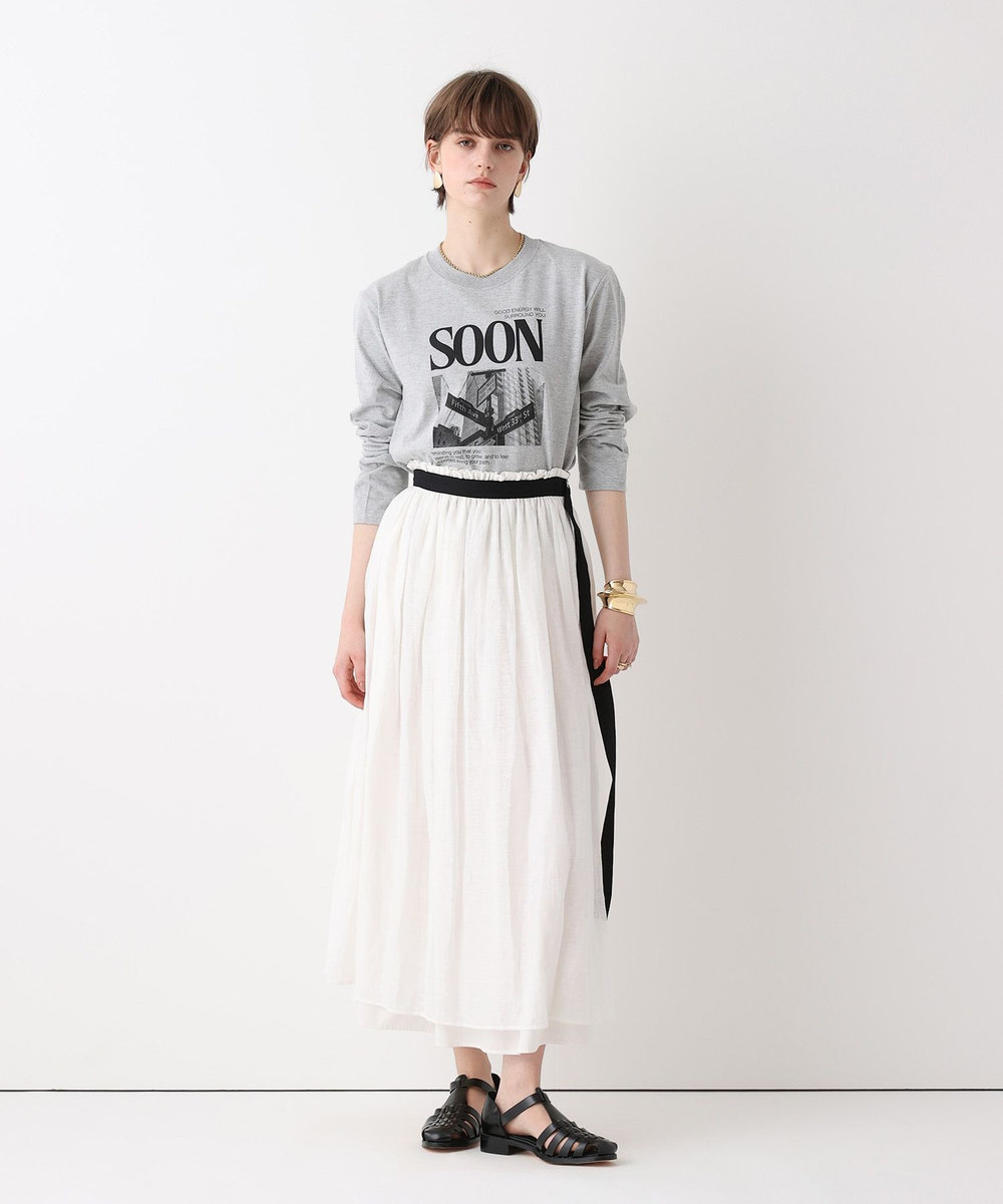 allureville サイネージロゴロングTシャツ グレー (92)