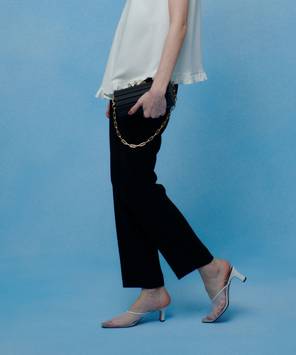 LOULOU WILLOUGHBY ハイバックテーパードパンツ ブラック (95)