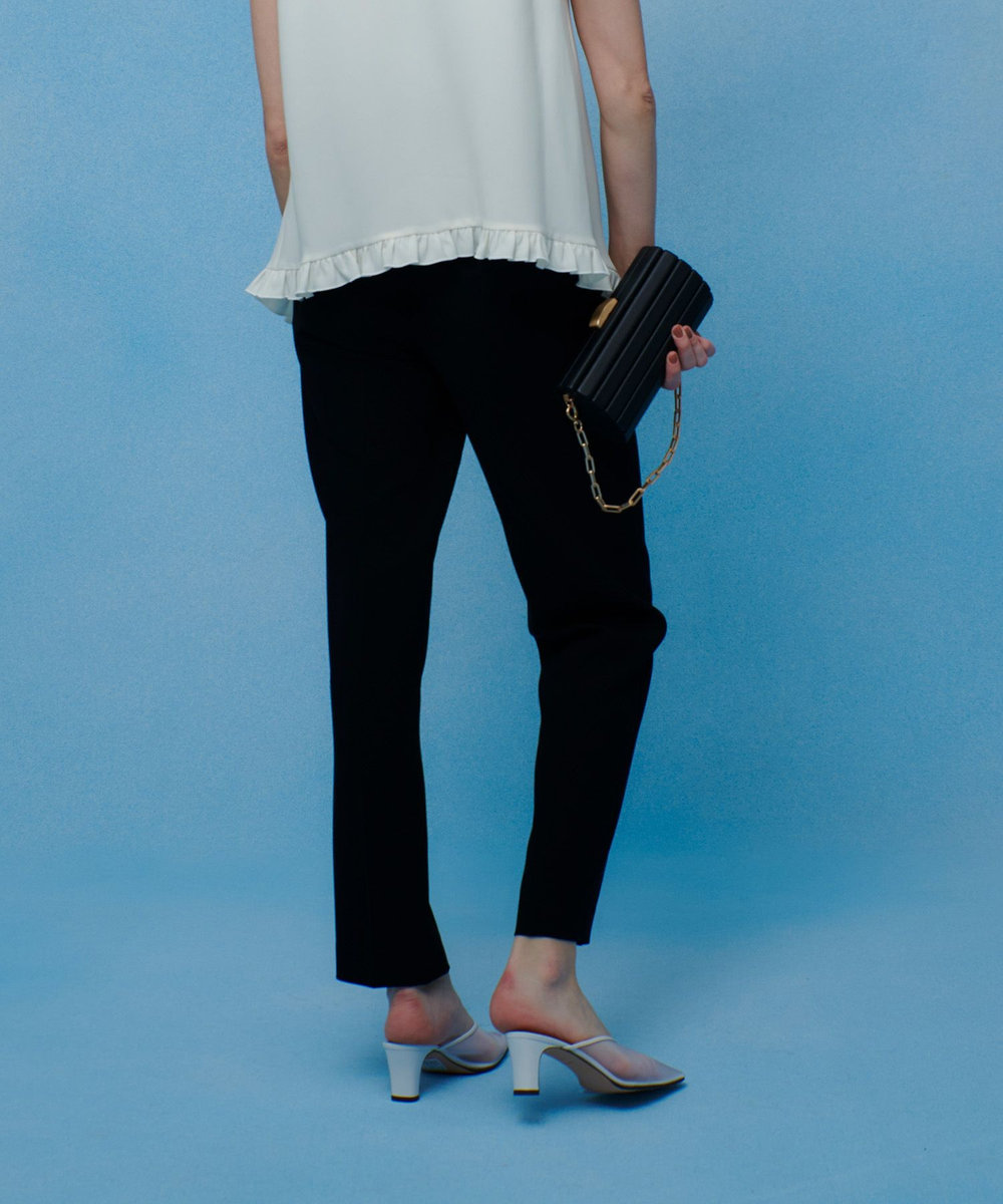 LOULOU WILLOUGHBY ハイバックテーパードパンツ ブラック (95)