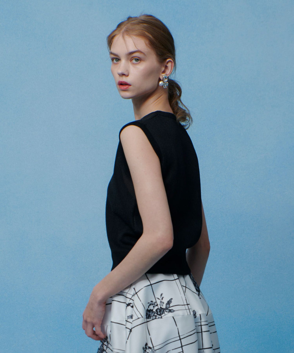 LOULOU WILLOUGHBY 【LOULOU WILLOUGHBY】シアージャガードプルオーバー ブラック (95)