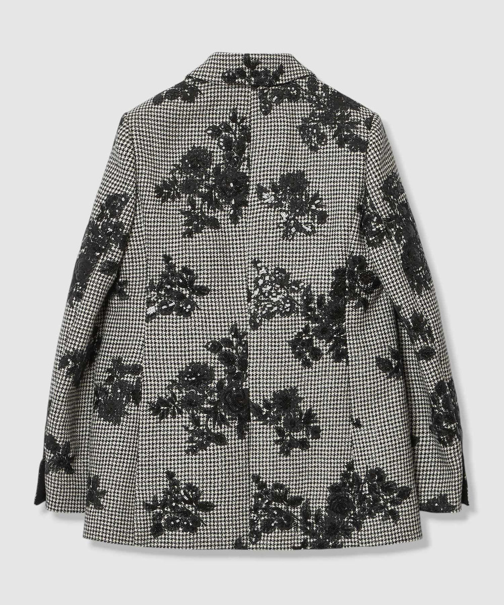 LOULOU WILLOUGHBY フラワー刺繍千鳥ジャケット ホワイト系 (08)
