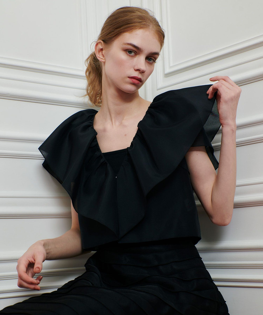 LOULOU WILLOUGHBY】オーガンジーフリルジャケット|allureville