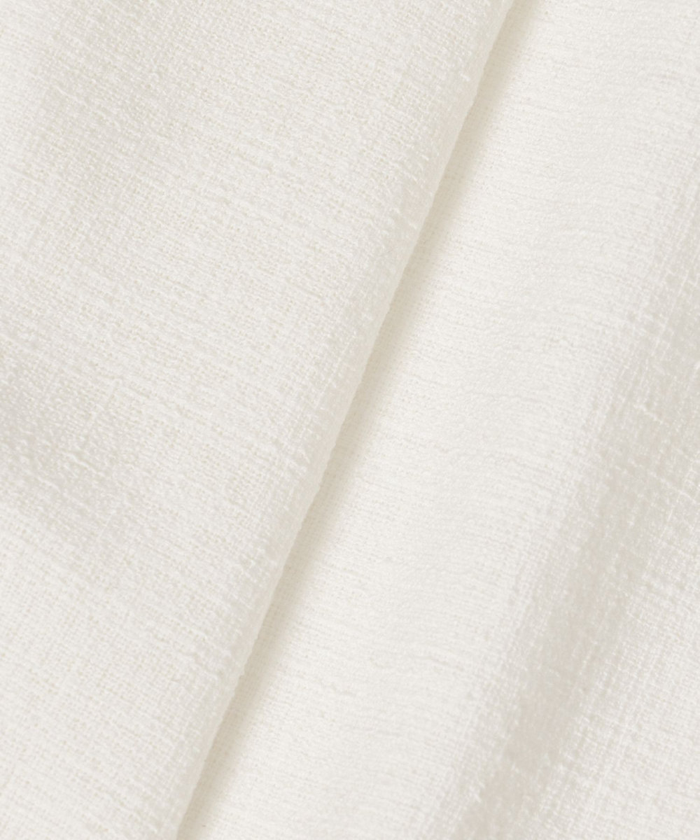 allureville 【ATELIER Line】ハーフスリーブカラーレスジャケット ホワイト (01)