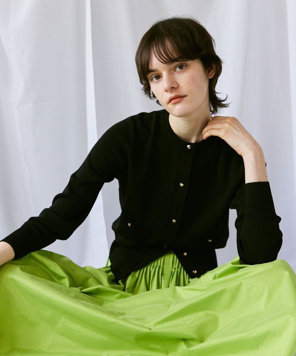 allureville ◇ ポケットクルーカーディガン ブラック (95)