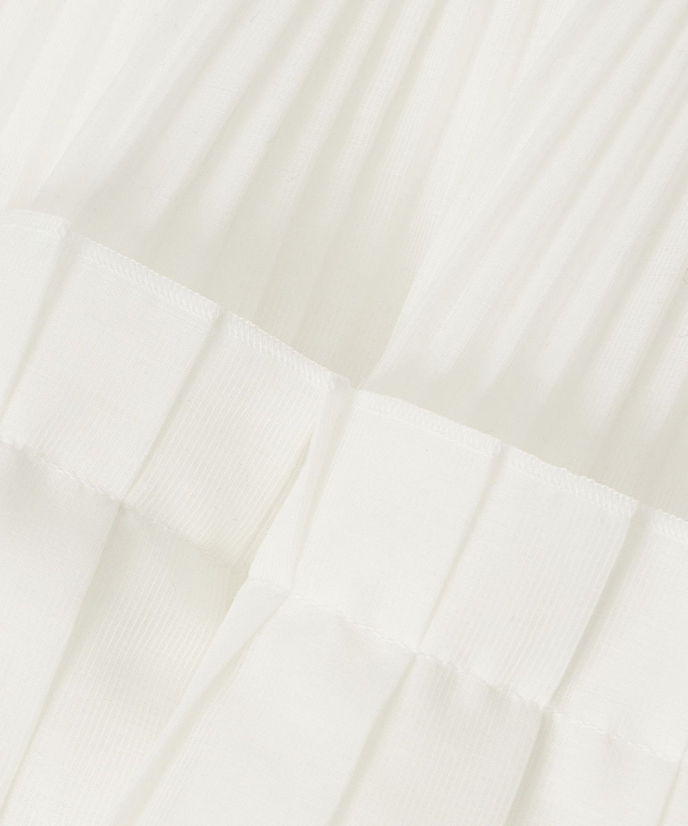 LOULOU WILLOUGHBY 【LOULOU WILLOUGHBY】カールマイヤープリーツスカート ホワイト (01)