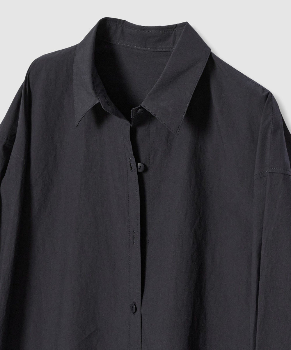 allureville 【WEB・一部店舗別注】バレルスリーブシャツ ネイビー (65)