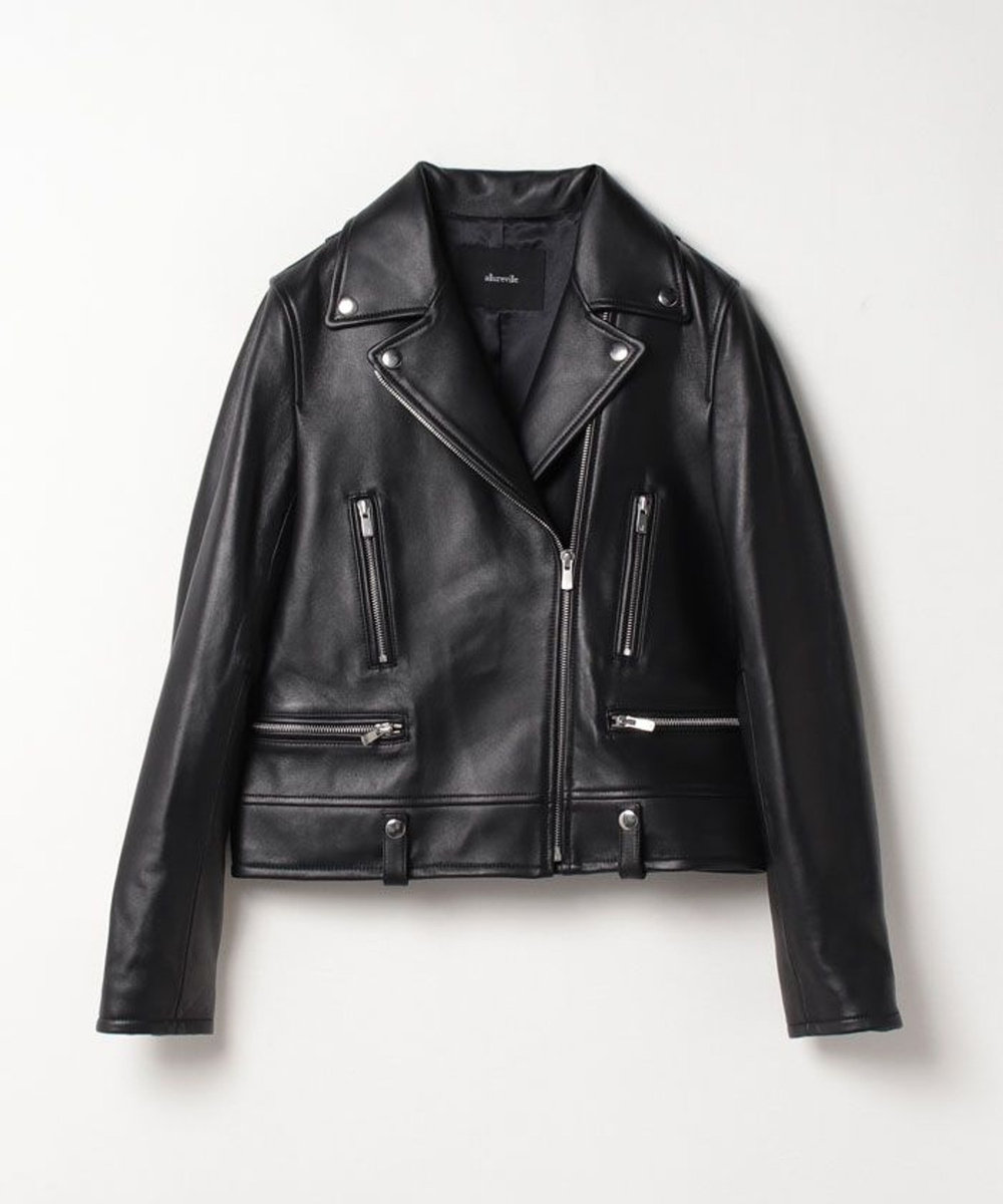 allureville ラムレザーライダース ブラック (95)