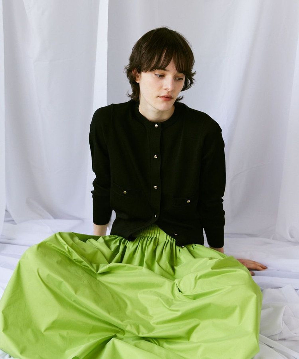 allureville ◇ ポケットクルーカーディガン ブラック (95)