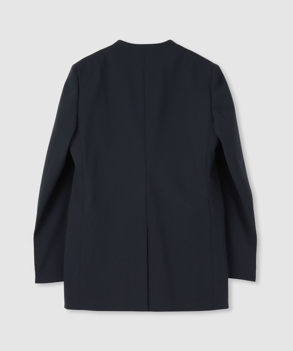 allureville ストレッチノーカラージャケット ネイビー (65)