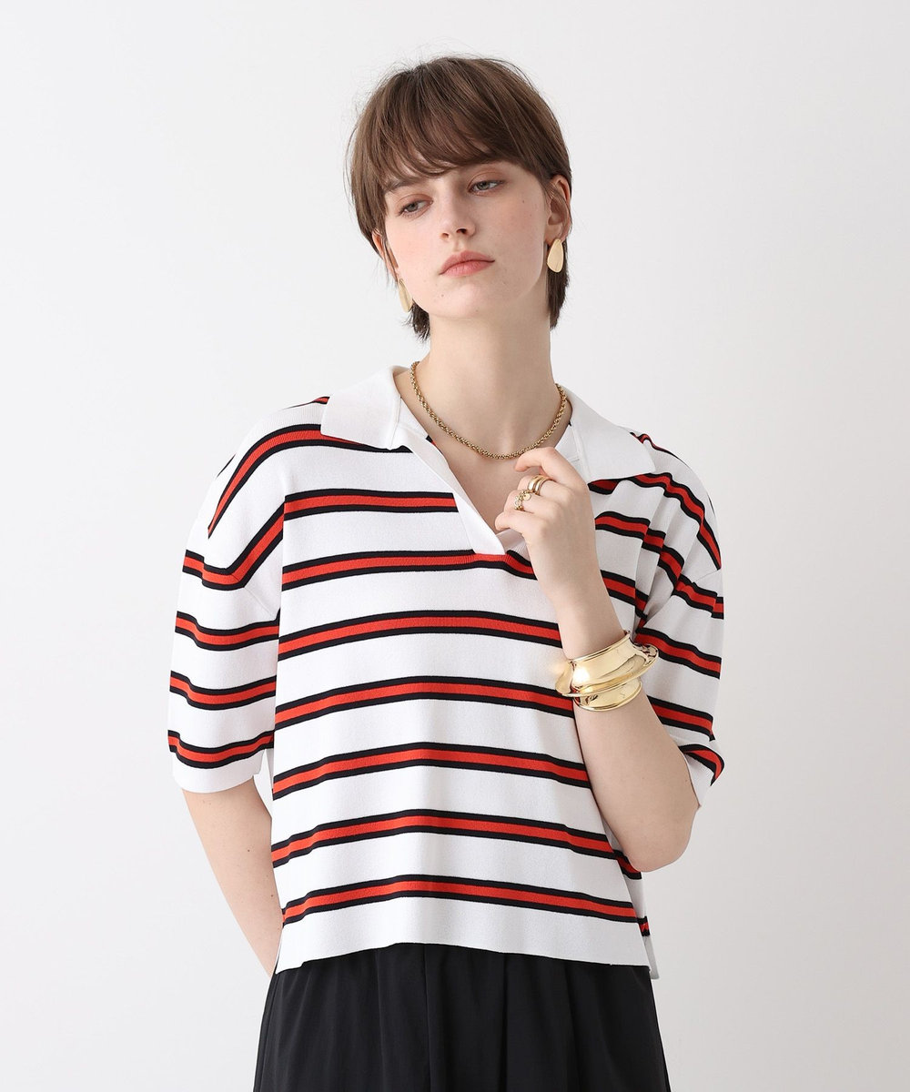 【21AW】【定価:20,900円】allureville ボーダープルオーバー ボーダーポロ プルオーバー|allureville OFFICIAL SITE / ONLINE SHOP
