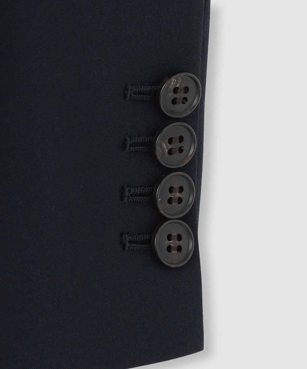 allureville ストレッチノーカラージャケット ネイビー (65)