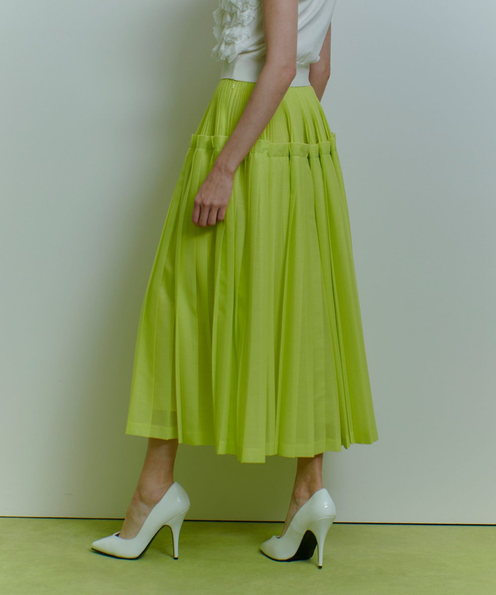 LOULOU WILLOUGHBY 【LOULOU WILLOUGHBY】カールマイヤープリーツスカート イエロー (21)