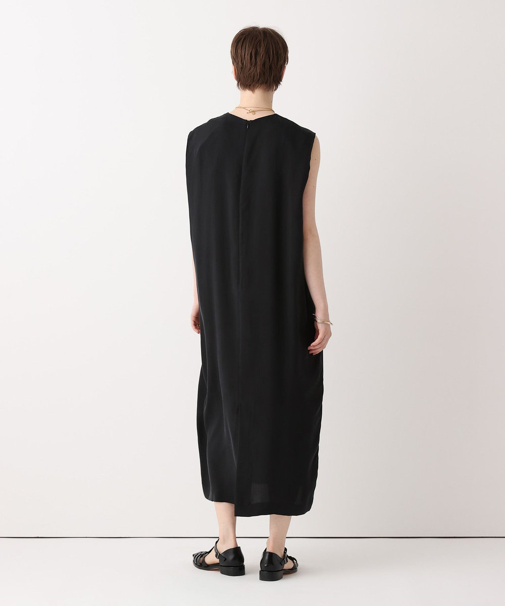 allureville キュプラフィブリルＡラインワンピース ブラック (95)