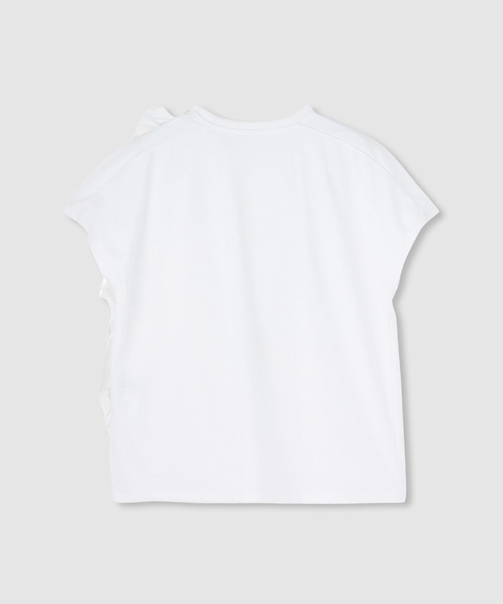 LOULOU WILLOUGHBY 【LOULOU WILLOUGHBY】ギャザーレイヤーTシャツ オフホワイト (02)