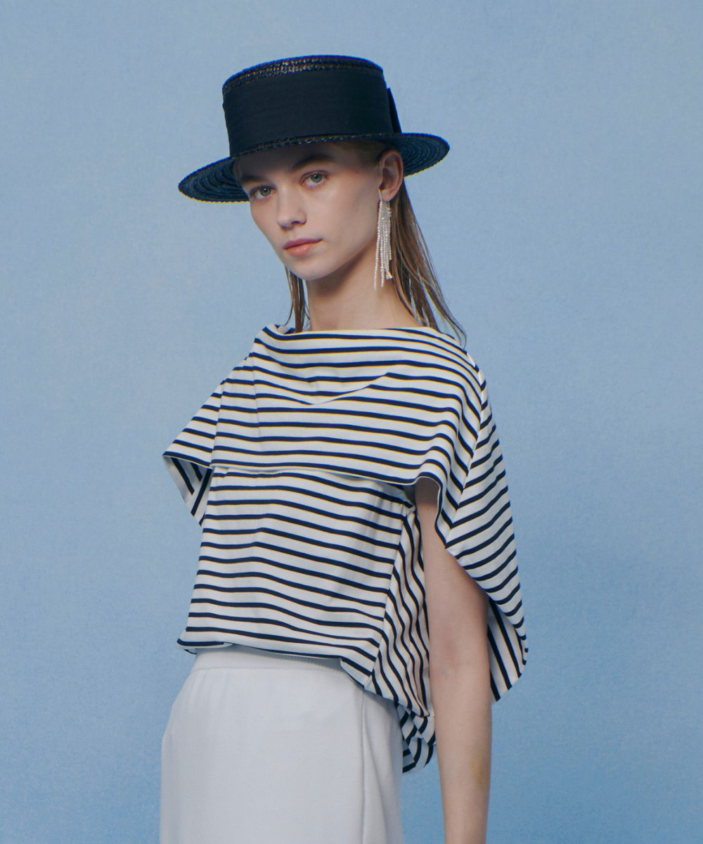 LOULOU WILLOUGHBY ケープデコルテトップス ネイビー (65)