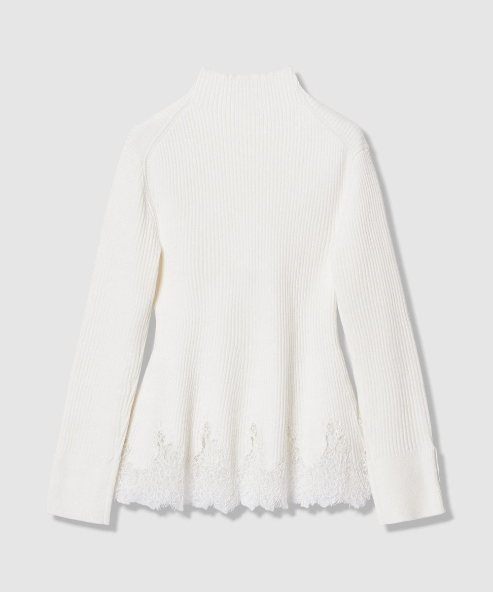 allureville レースドッキングリブプルオーバー アイボリー (04)