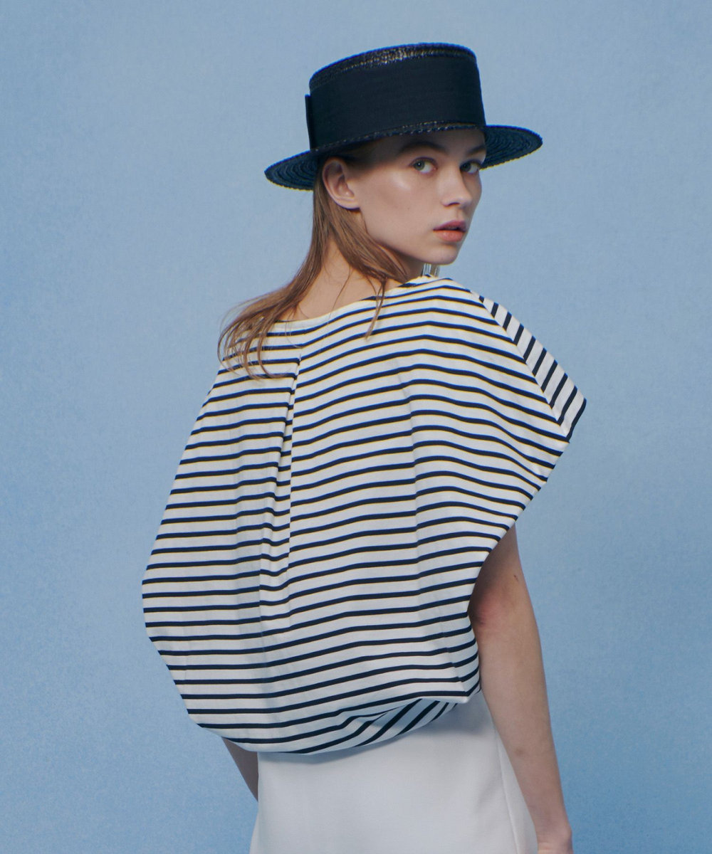 LOULOU WILLOUGHBY ケープデコルテトップス ネイビー (65)