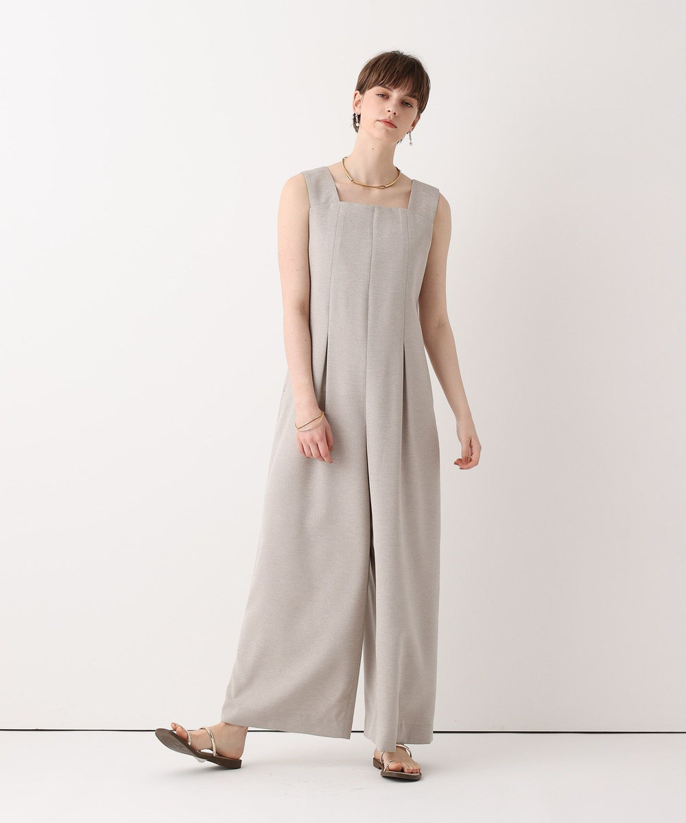 allureville リネンライクスクエアオールインワン ベージュ (11)