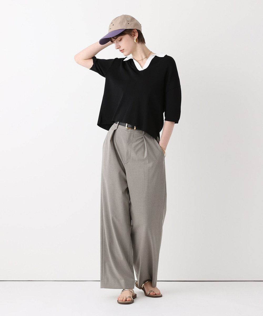 allureville WEB ルミネ別注 ディープタックパンツ ベージュ (16)