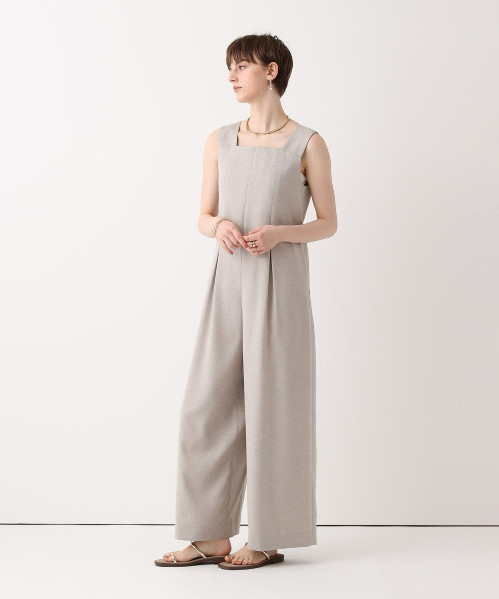 allureville リネンライクスクエアオールインワン ベージュ (11)