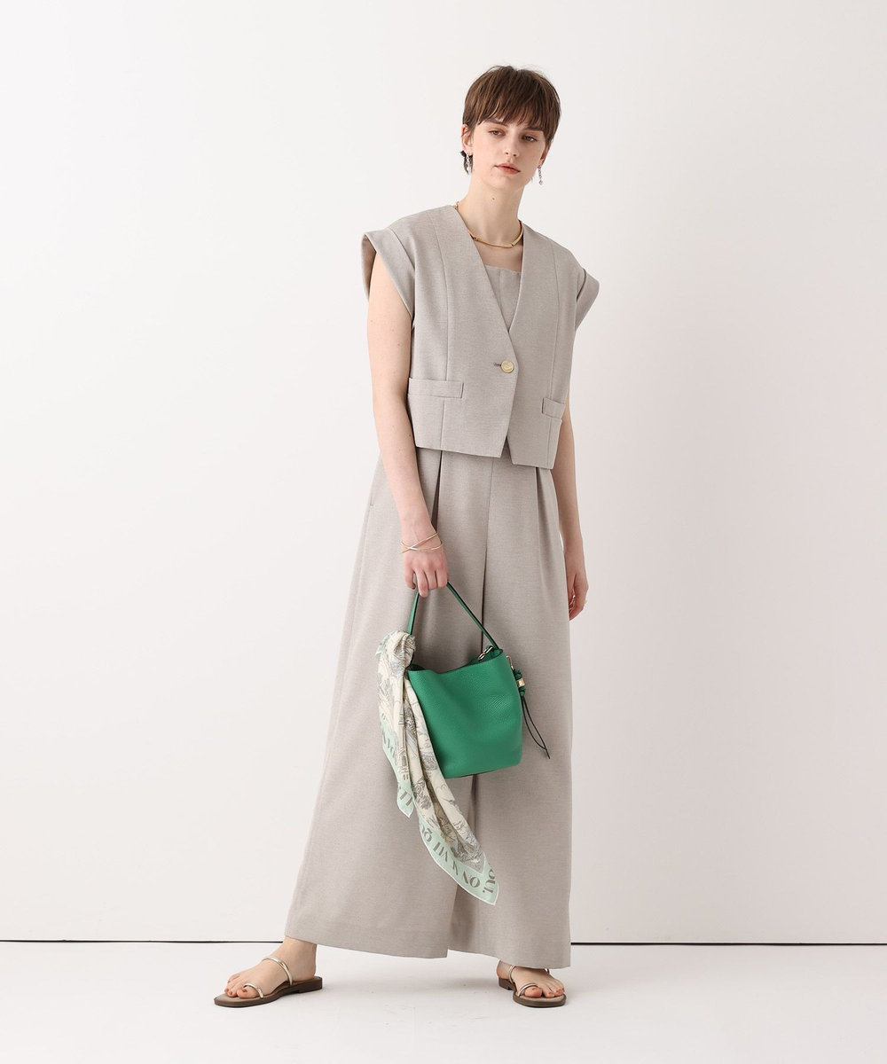 allureville リネンライクスクエアオールインワン ベージュ (11)