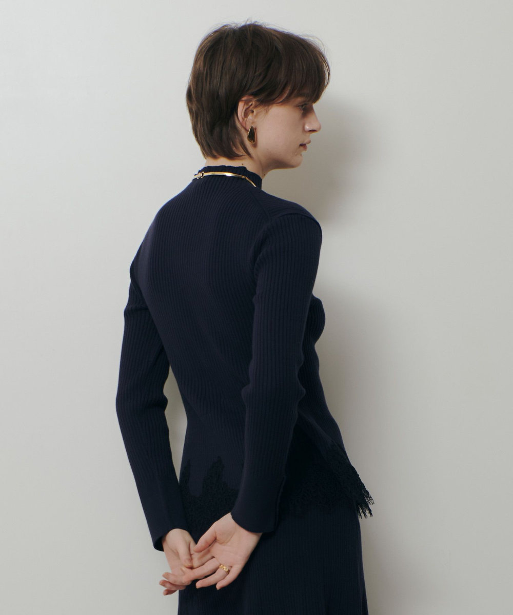 allureville レースドッキングリブプルオーバー ネイビー (65)
