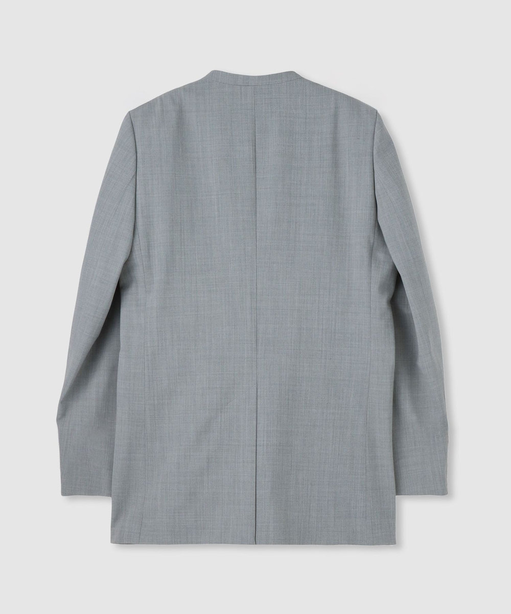 allureville ストレッチノーカラージャケット ライトグレー (91)