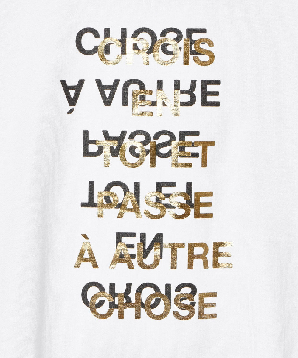 allureville メタリックレイヤードロゴＴシャツ オフホワイト (02)