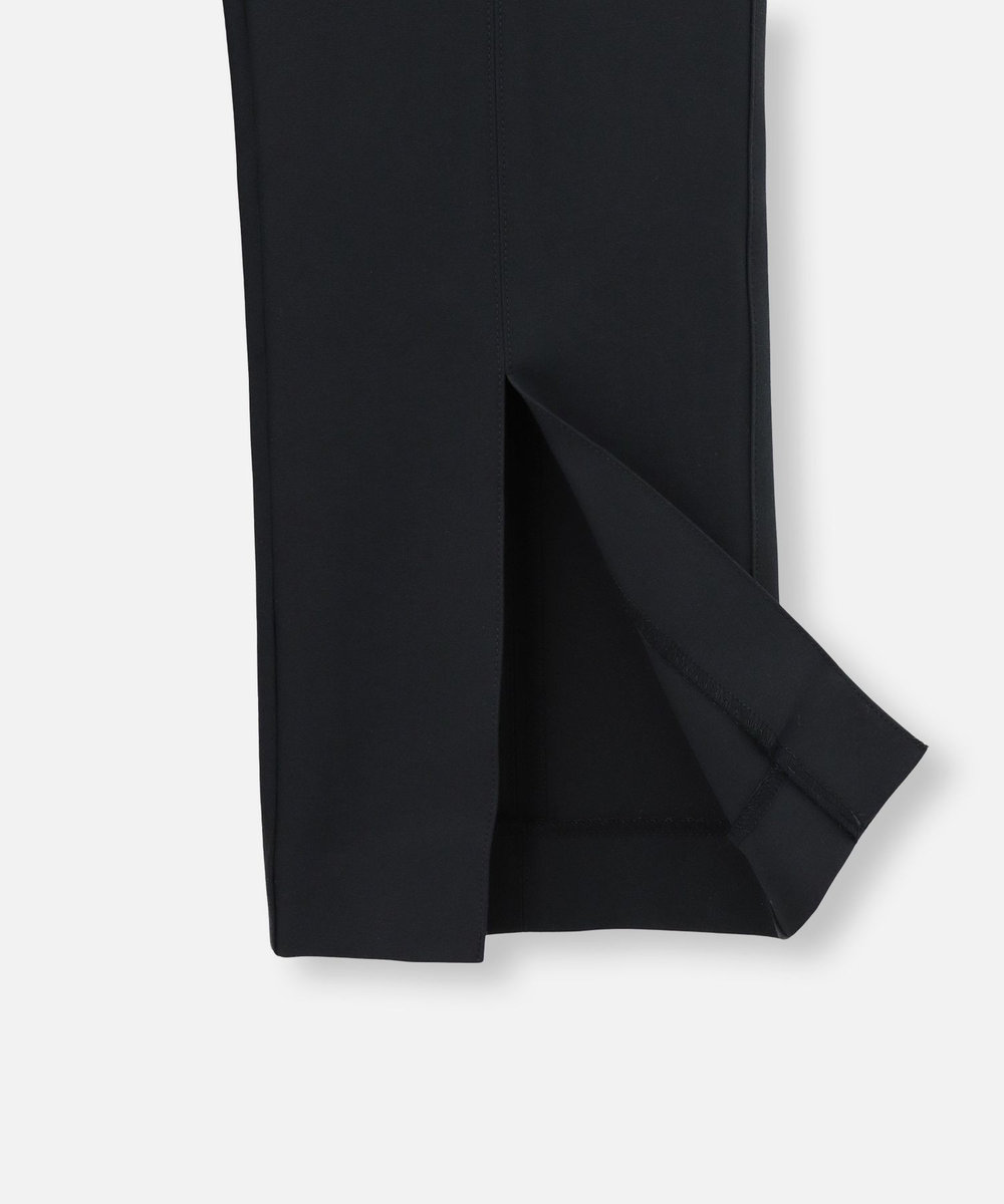 allureville ダブルクロスフロントスリットパンツ ブラック (95)