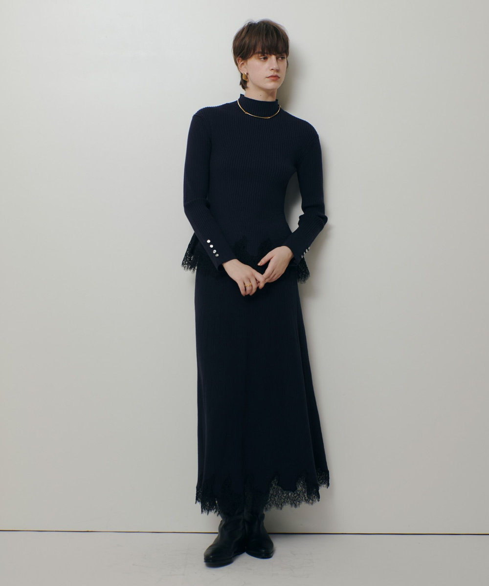 allureville レースドッキングリブプルオーバー ネイビー (65)