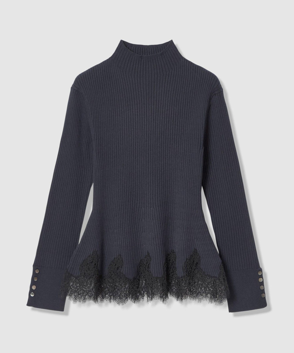 allureville レースドッキングリブプルオーバー ネイビー (65)