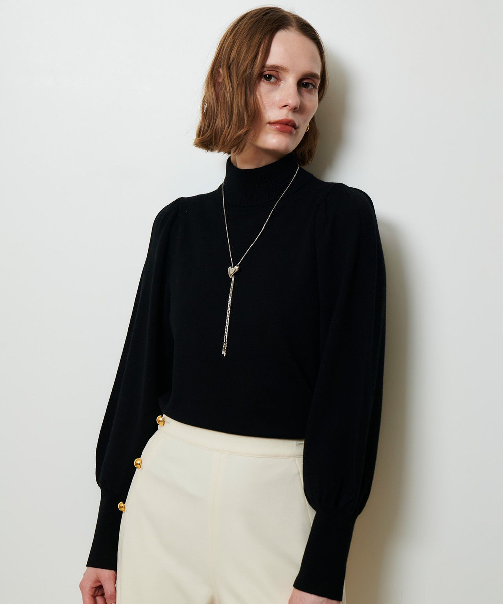 allureville ハートモチーフループタイネックレス シルバー (90)