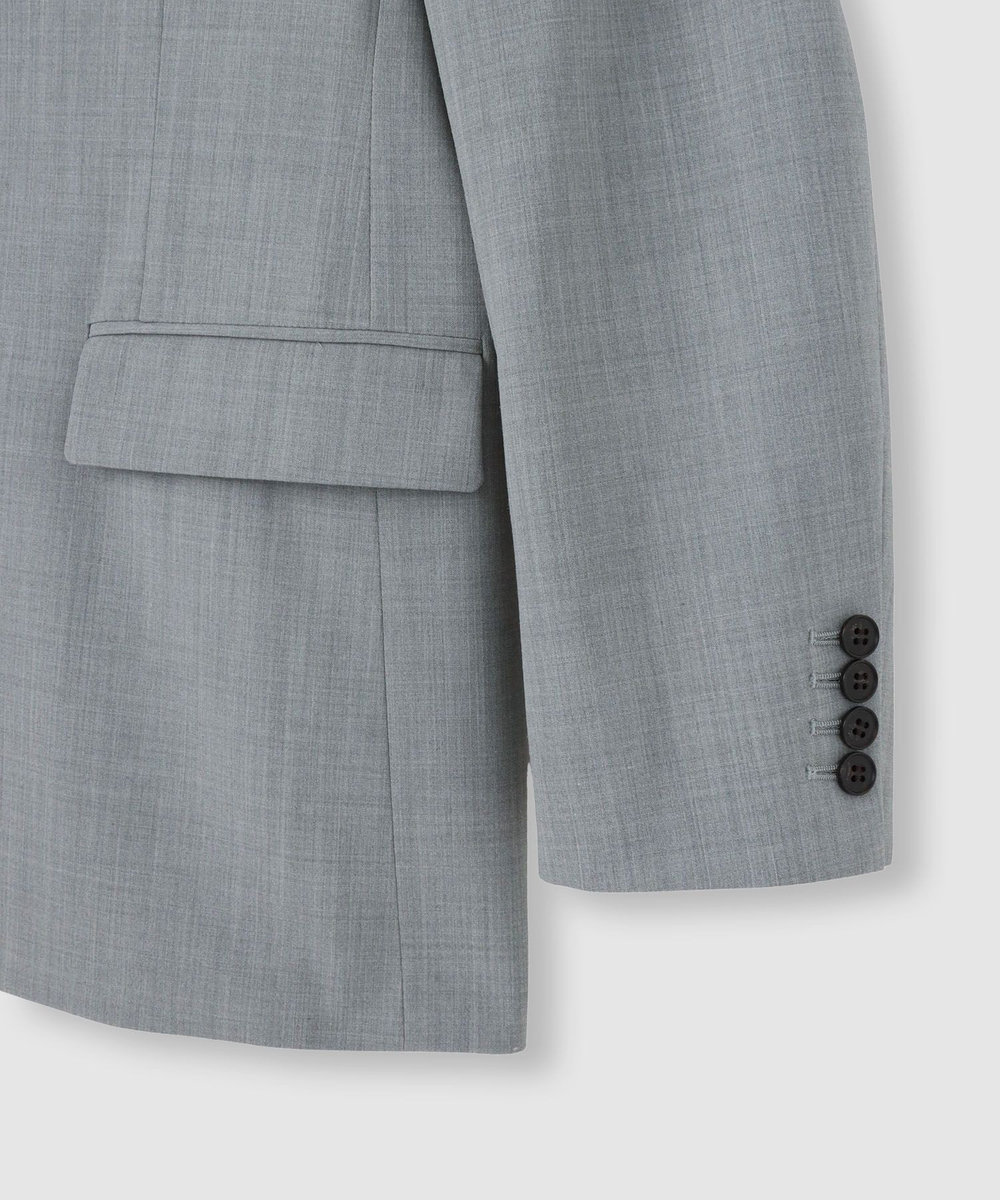 allureville ストレッチノーカラージャケット ライトグレー (91)