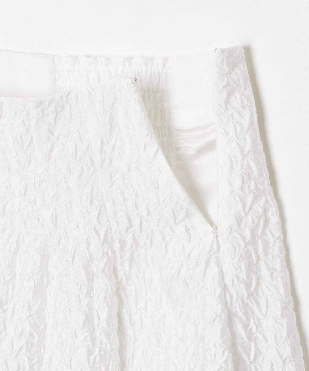 allureville フクレジャガードタックスカート ホワイト (01)