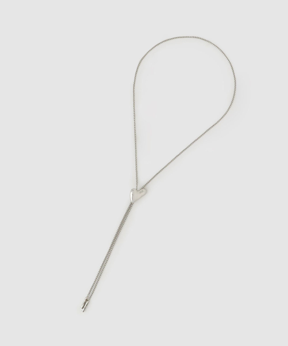 allureville ハートモチーフループタイネックレス シルバー (90)