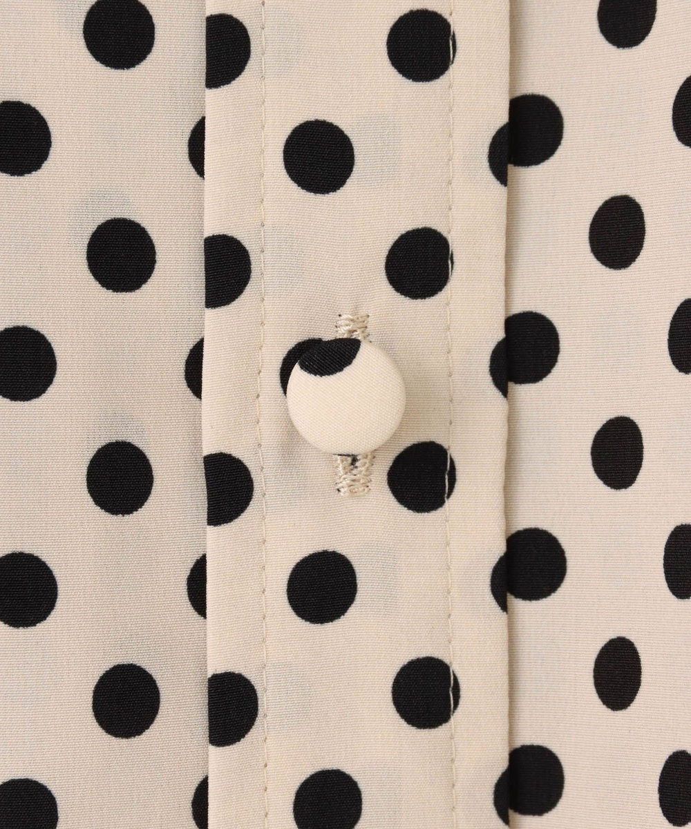 LOULOU WILLOUGHBY ◇【LOULOU WILLOUGHBY】デシンドットフリルボウタイブラウス ライトベージュ (12)