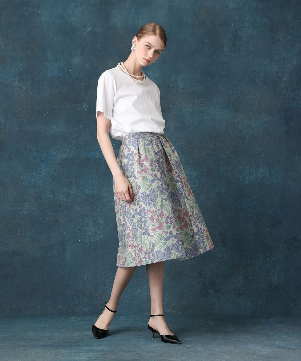 LOULOU WILLOUGHBY パールネックレスＴシャツ ホワイト (01)
