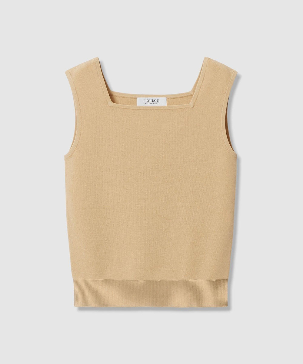 LOULOU WILLOUGHBY 【LOULOU WILLOUGHBY】スクエアタンクトップ ベージュ (11)