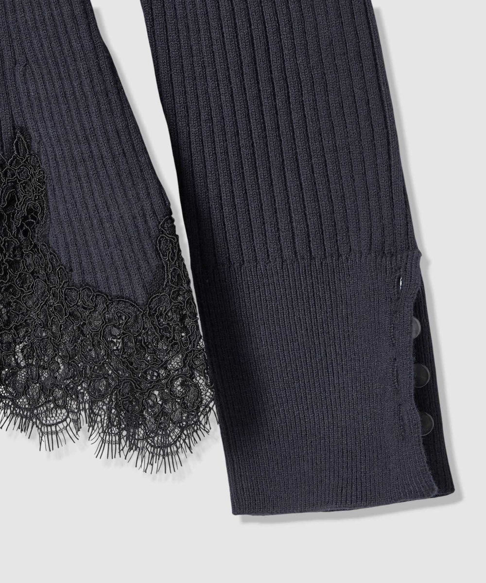 allureville レースドッキングリブプルオーバー ネイビー (65)