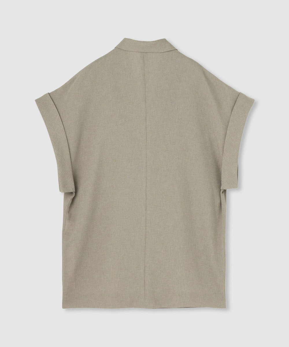 allureville スラブメッシュフレンチスリーブジャケット カーキ (76)