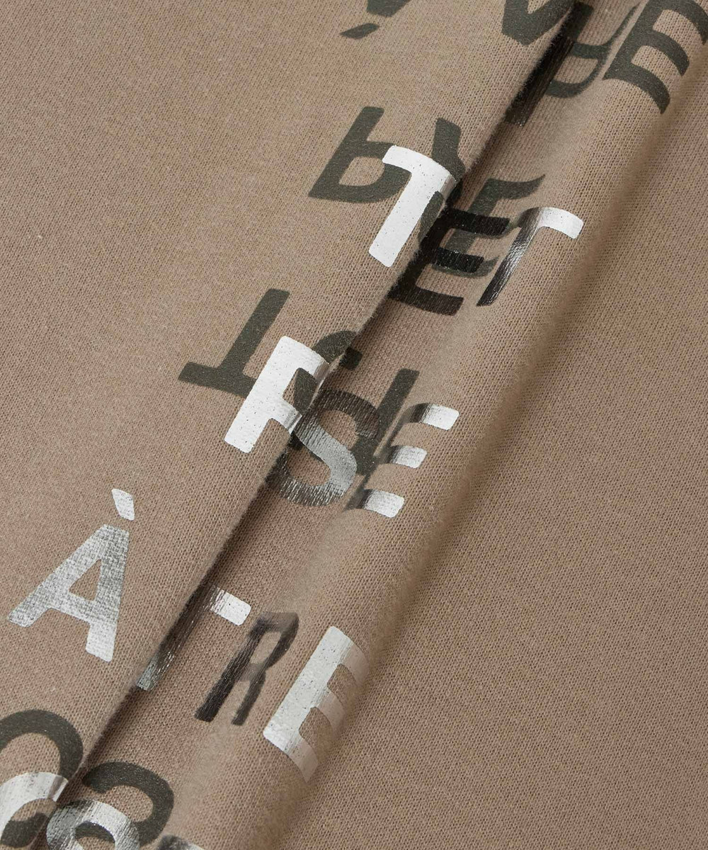 allureville メタリックレイヤードロゴＴシャツ モカ (85)