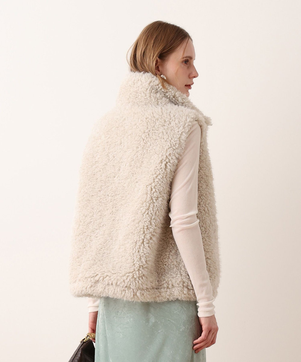 allureville フェイクカシミヤスタンドジレ グレージュ (15)