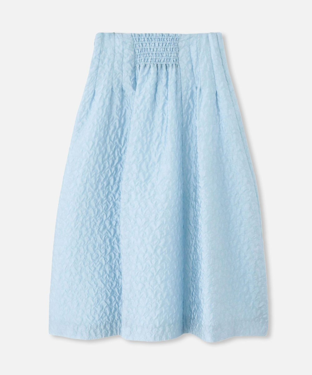 allureville フクレジャガードタックスカート サックス (63)