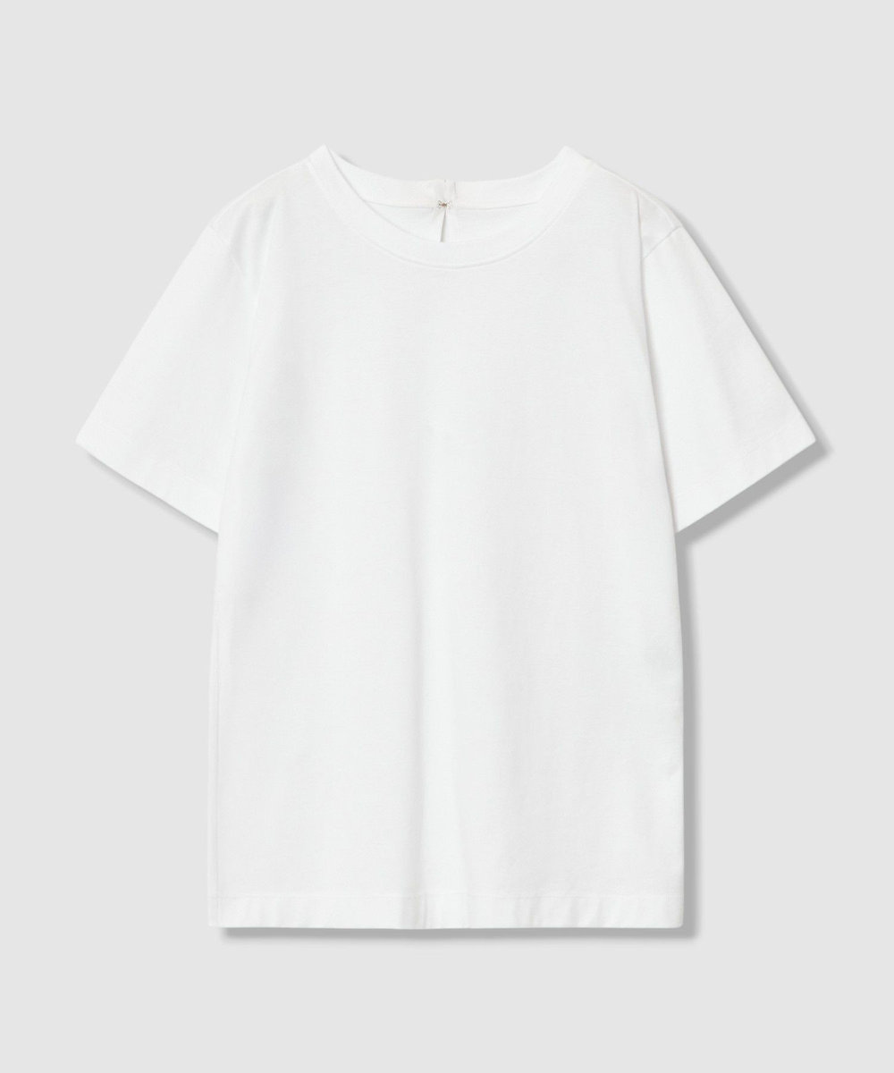 LOULOU WILLOUGHBY パールネックレスＴシャツ ホワイト (01)