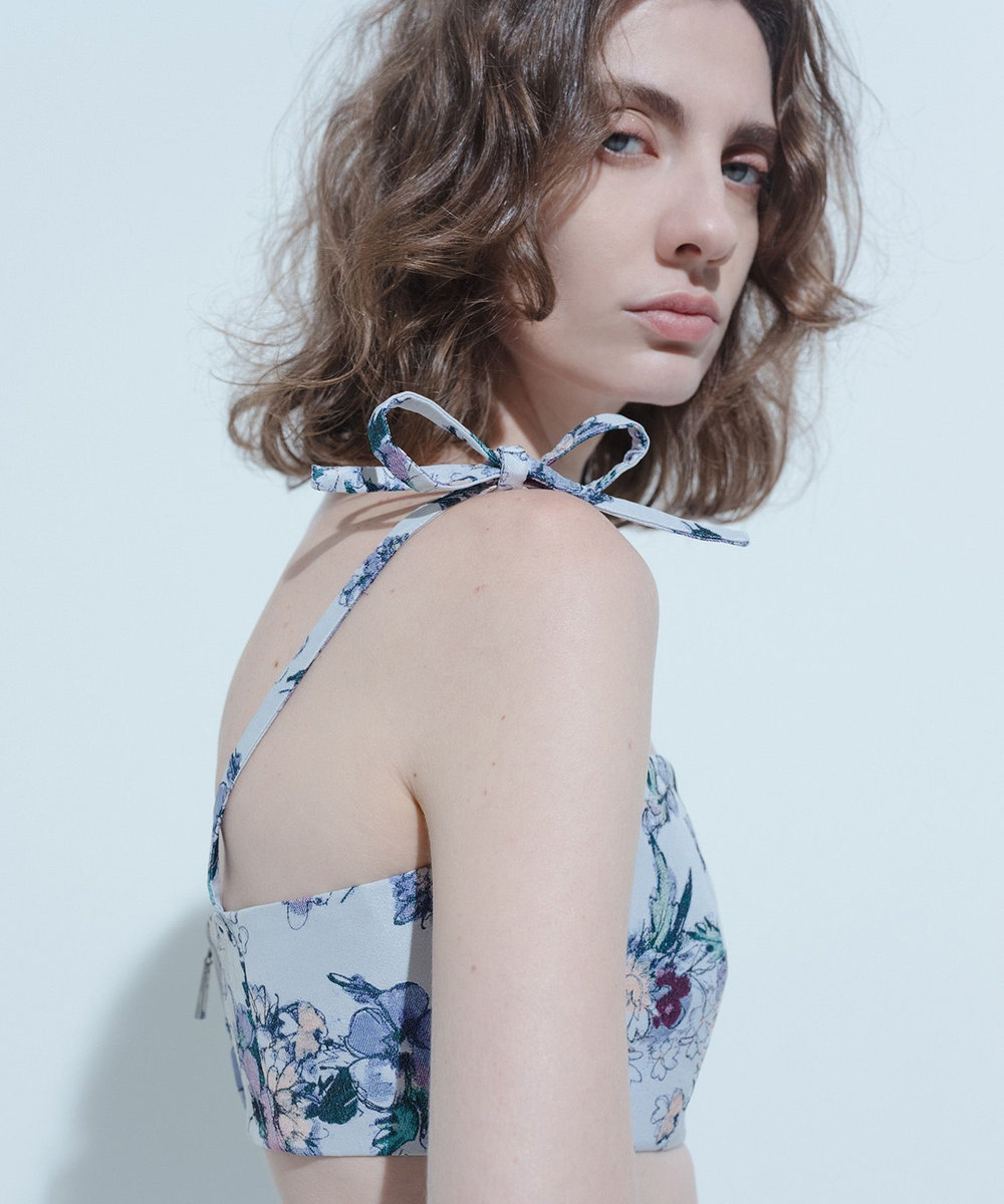 LOULOU WILLOUGHBY】LIMONTAフラワージャガードビスチェ|allureville